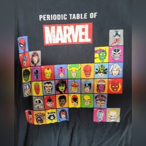 Marvel Black Periodic Table Graphic Tee